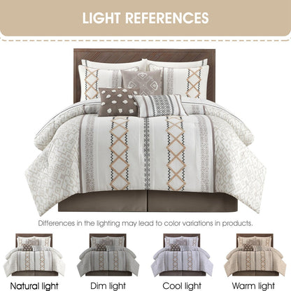 Nanshing Trina 15 Piece Boho Embroidered Comforter Set