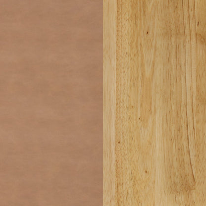 Nathan James Cohen Faux Leather Counter or Bar Height Stool, Solid Wood Frame with Footrest and Woven Leather Back