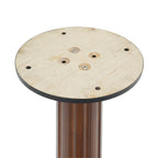 Table bistro en verre Oro | Carrée grise 34 pouces avec piètement en bois