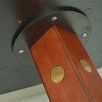 Table bistro Nero en pierre frittée | Ronde blanche 34 pouces avec piètement en bois