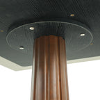 Table bistro en verre Oro | Carrée grise 34 pouces avec piètement en bois