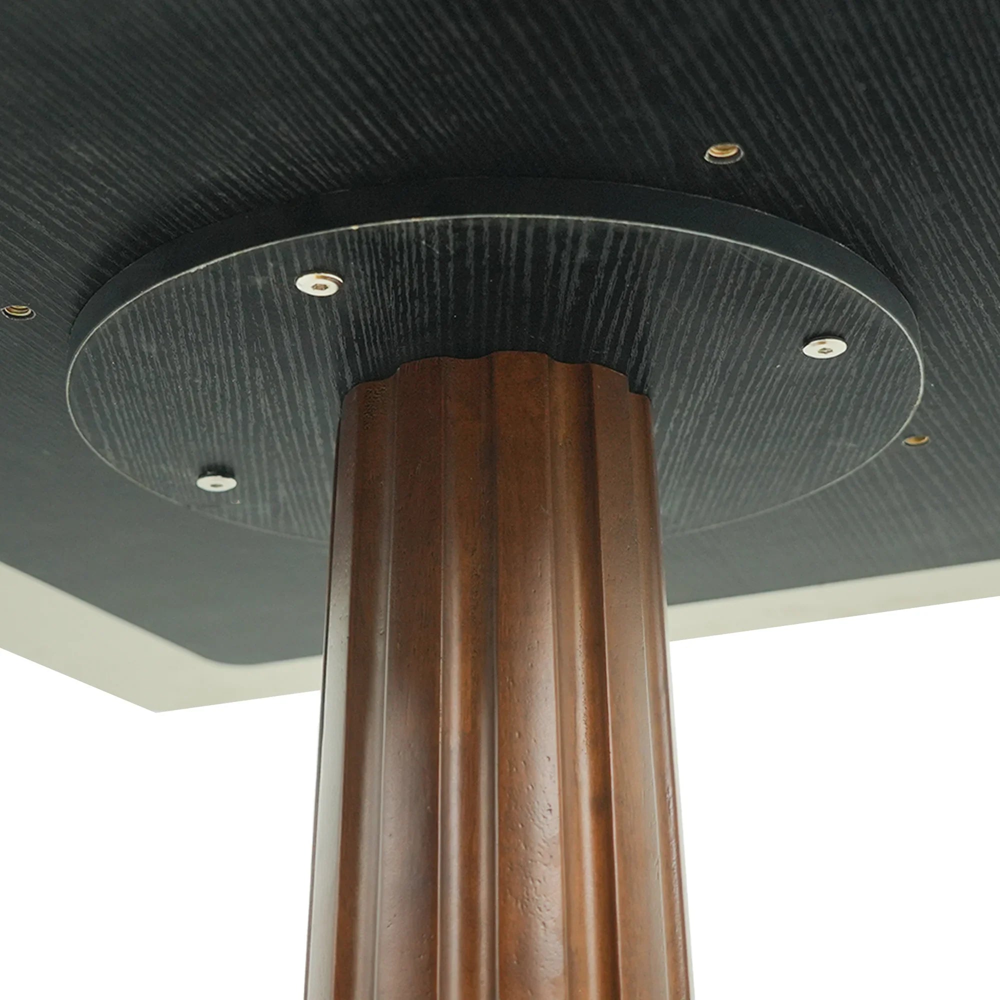 Table bistro en verre Oro | Carrée grise 34 pouces avec piètement en bois