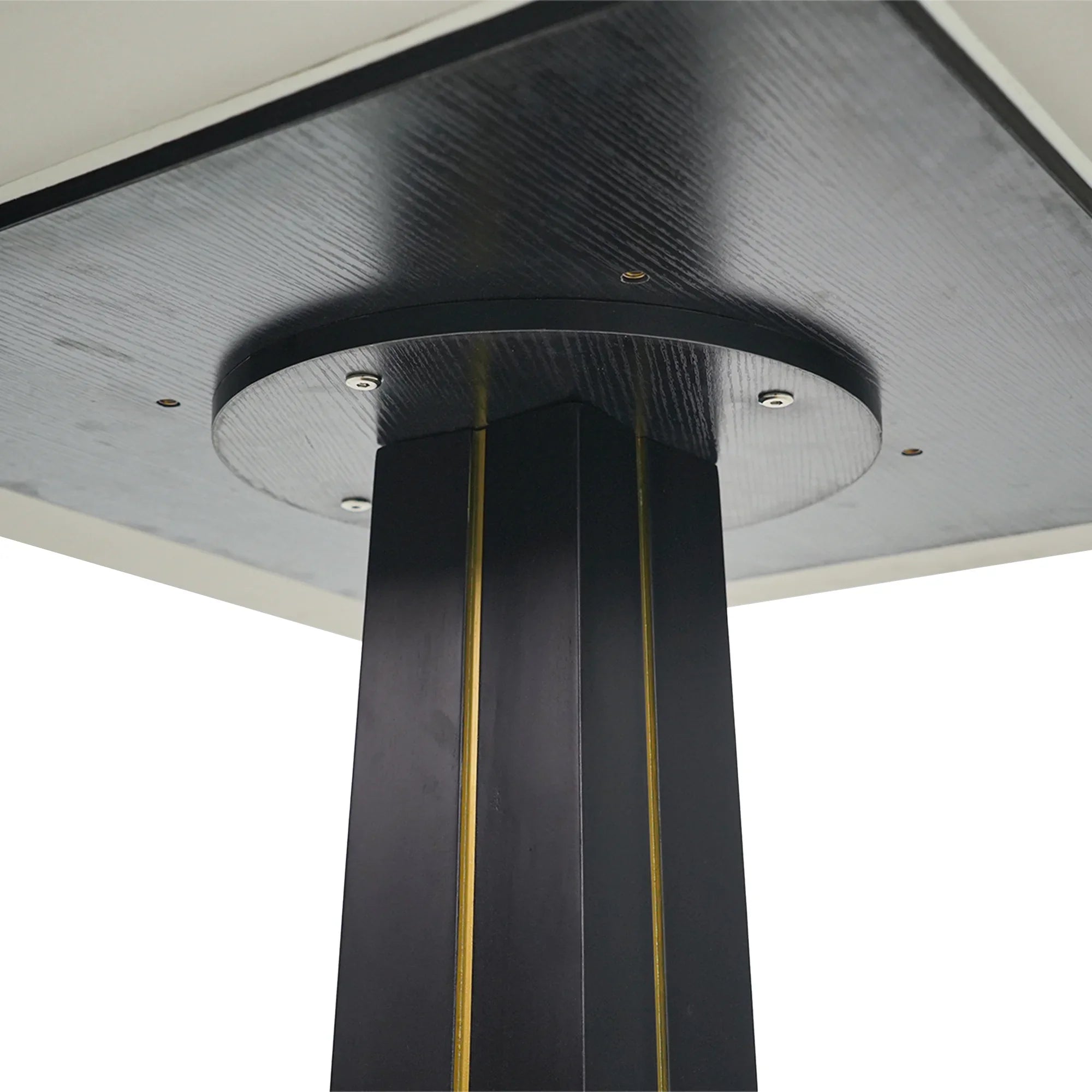 Table bistro Nero en pierre frittée | Ronde blanche 34 pouces avec piètement en bois