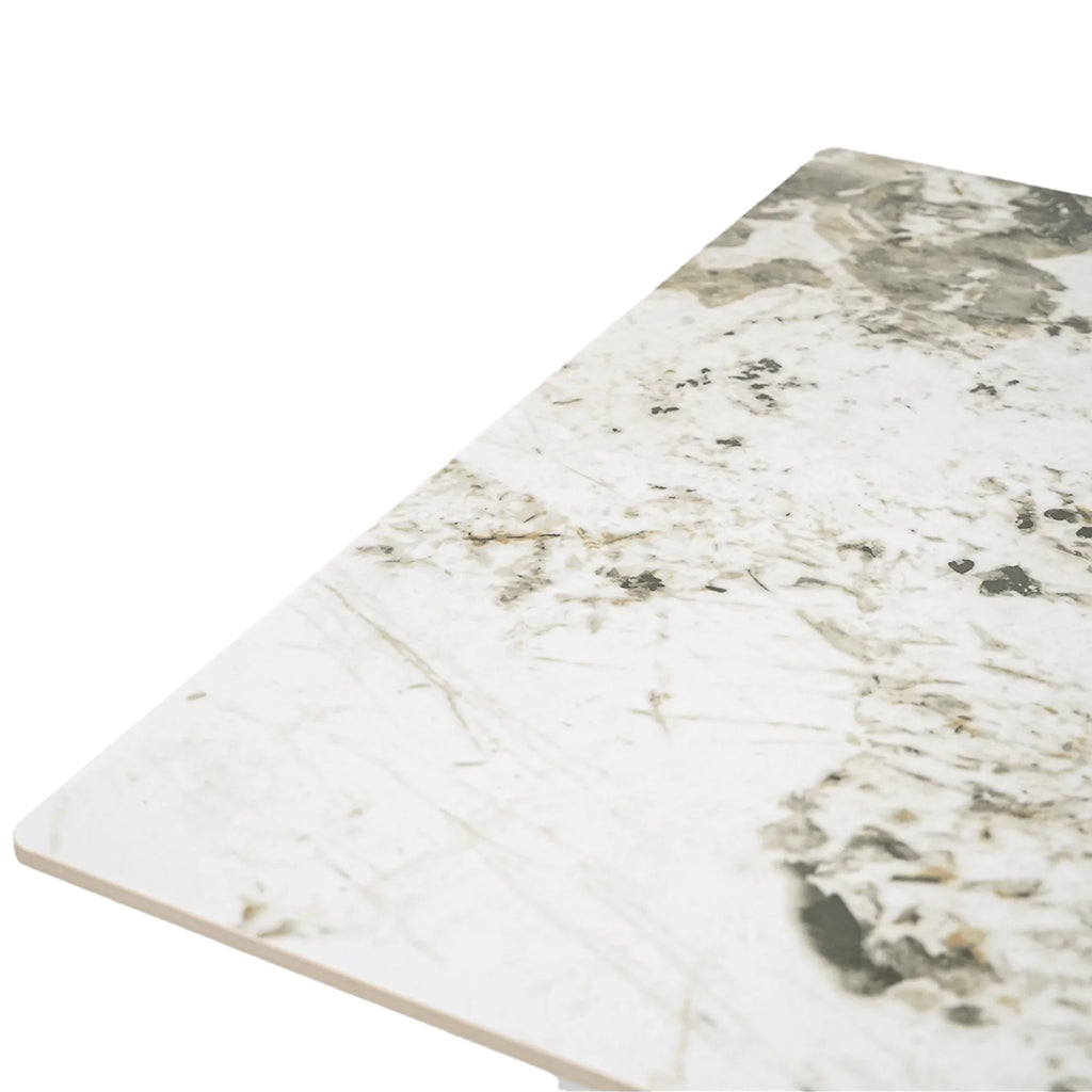 Table bistro en verre Oro | Carrée grise 34 pouces avec piètement en bois