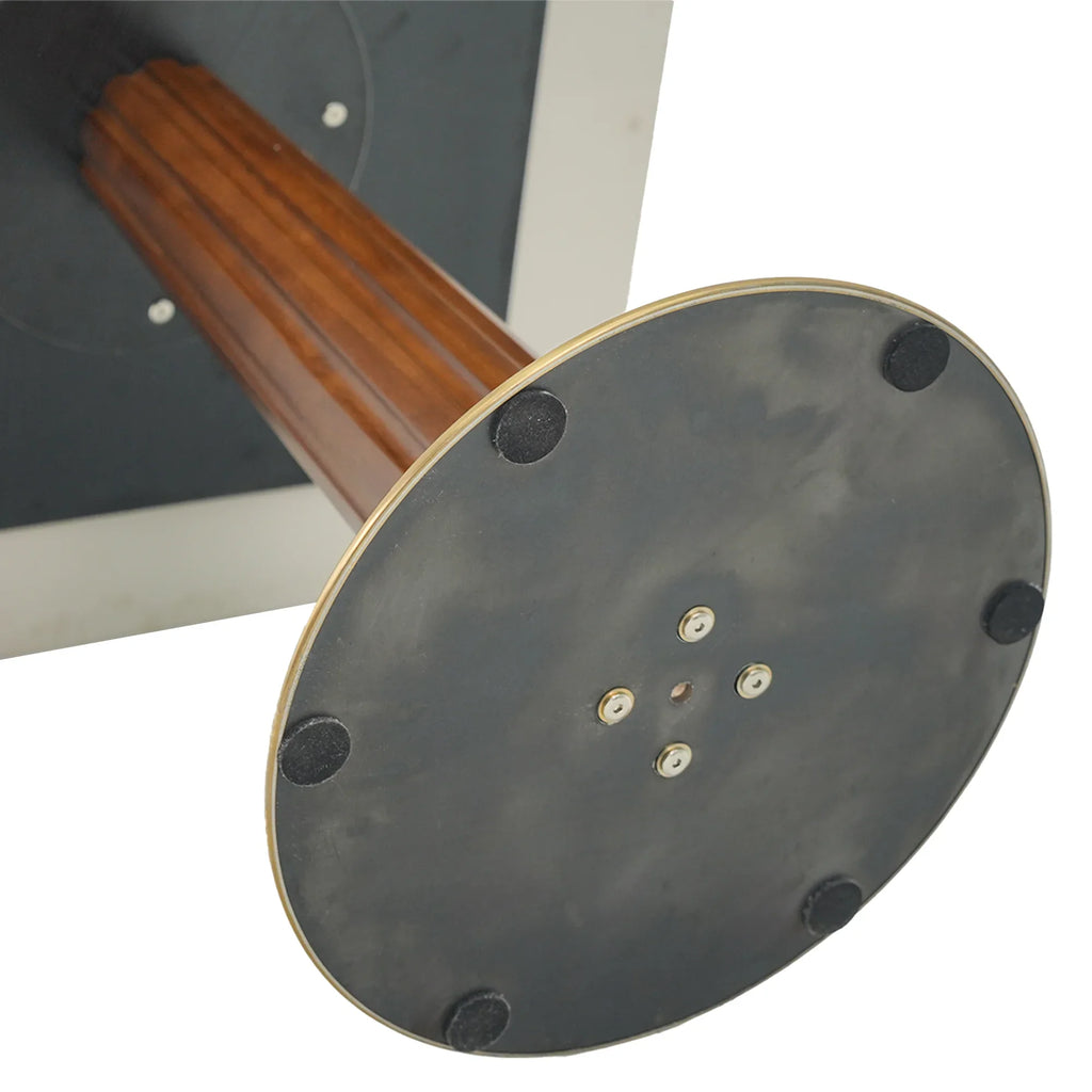 Table bistro en verre Oro | Carrée grise 34 pouces avec piètement en bois