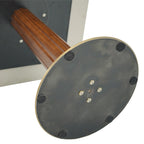 Table bistro en verre Oro | Carrée grise 34 pouces avec piètement en bois