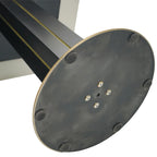 Table bistro Nero en pierre frittée | Carrée blanche 34 pouces avec piètement en bois