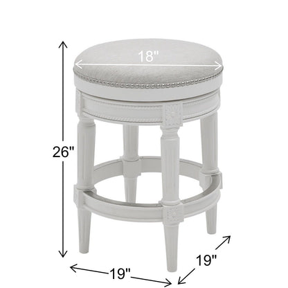 New Ridge Home Goods Chapman Backless Swivel 26 Counter-Height Bar Stool - Counter Height