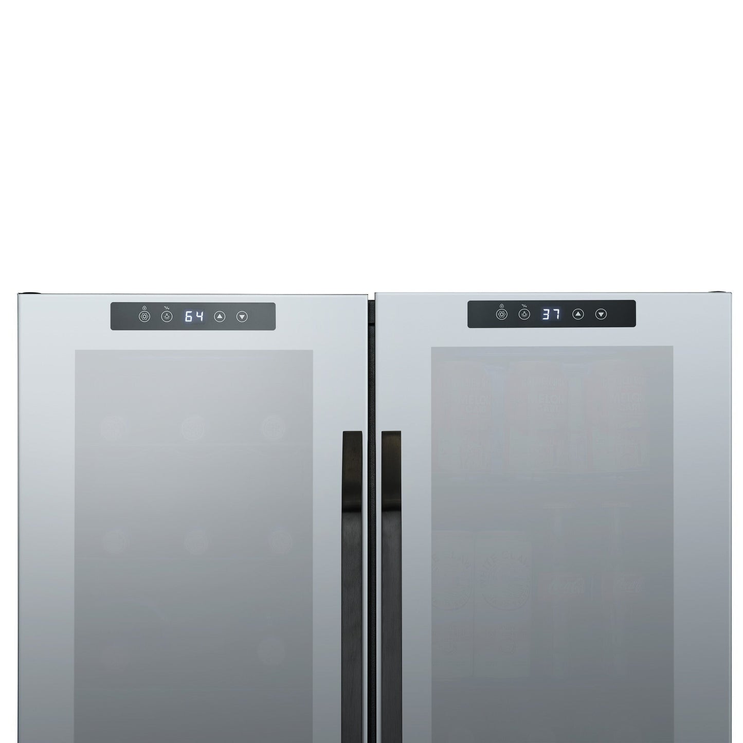 Newair Wine and Beverage Refrigerator, 18 Bottles & 59 Cans, Dual Temperature Zones, Freestanding, Digital Temperature Control