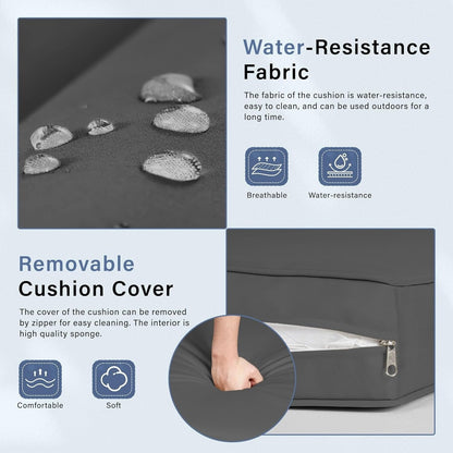 Nuon 4-Piece/5Piece Outdoor Patio Conversation Set Wicker Daybed Set with Canopy by Havenside Home