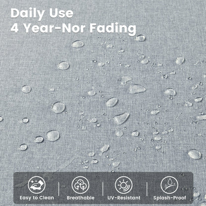 OVIOS 9 Pieces Outdoor Wicker Swivel Chair Set With Fire Table