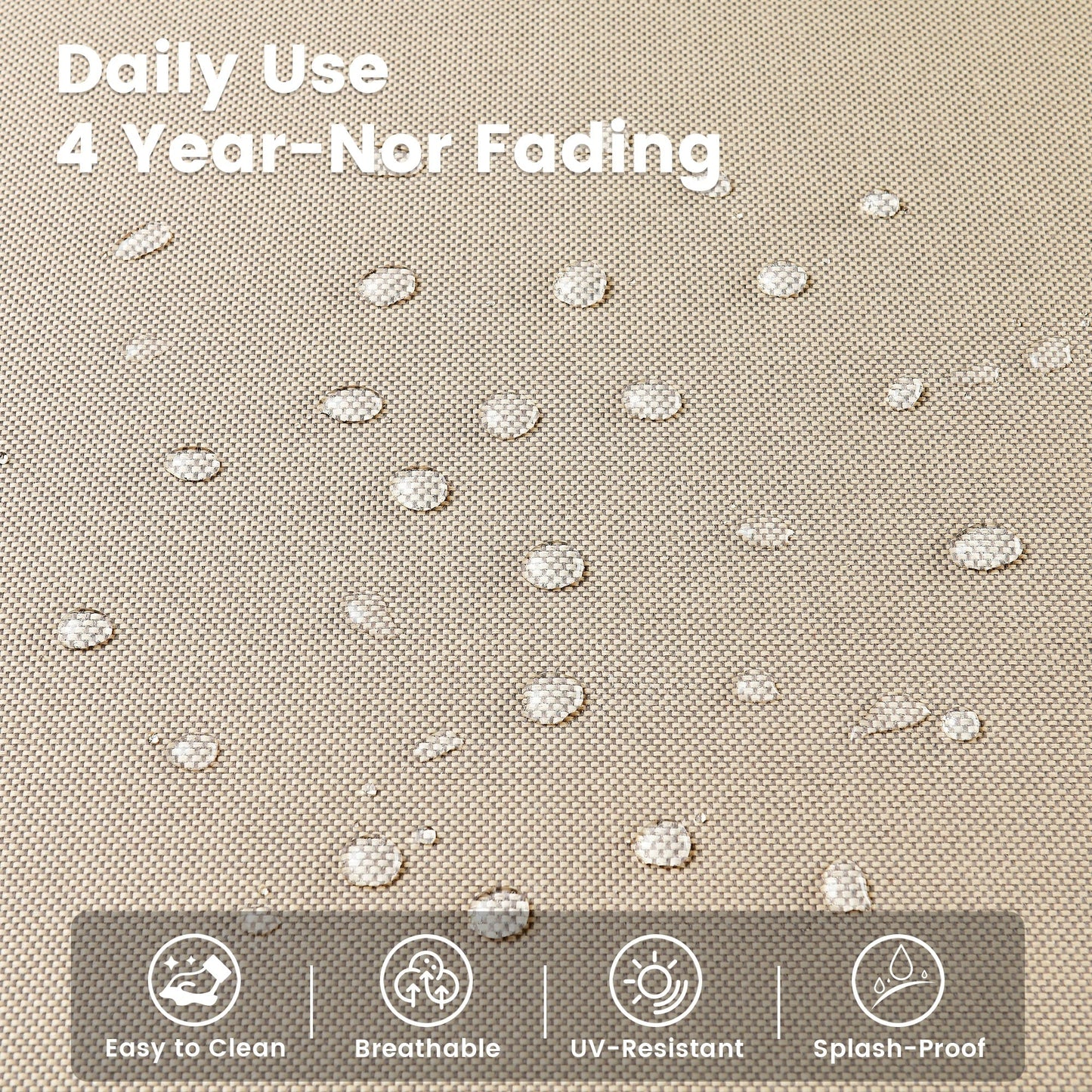 OVIOS 9 Pieces Outdoor Wicker Swivel Chair Set With Fire Table