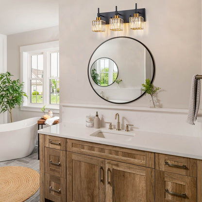 Ora Modern Dimmable Crystal Bathroom Light Fixtures Over Mirror Glam Vanity Lights