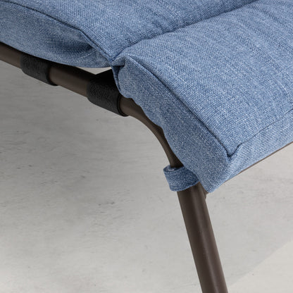 Outdoor Adjustable Patio Chaise Lounge Chair with Cushion Beach Poolside