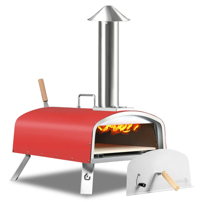 Outdoor Wood Fired Pizza Oven Portable Pizza Oven with Pizze Peel, Carry Bag - 16 inch