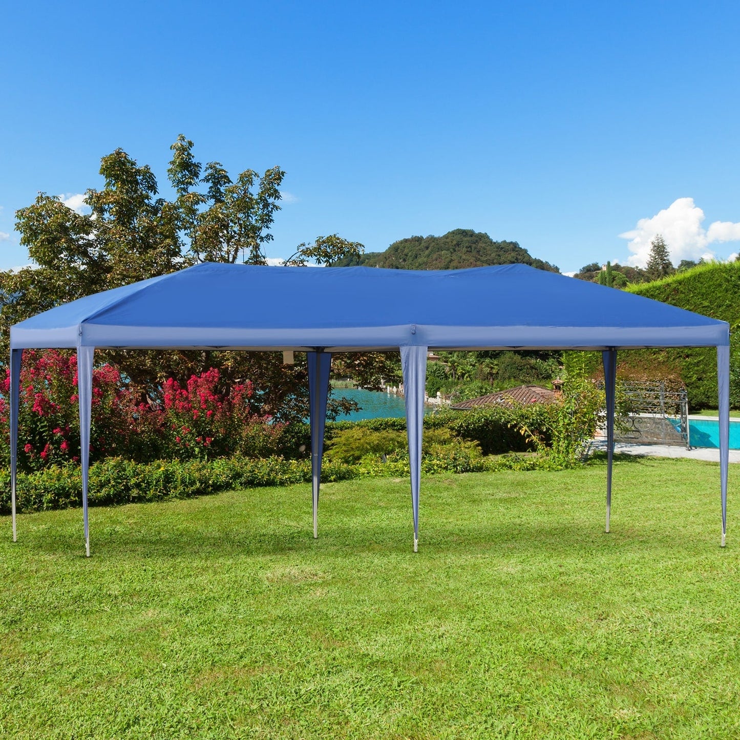 Outsunny Heavy Duty Pop Up Canopy with Sturdy Frame, UV Fighting Roof, Carry Bag for Patio, Backyard, Beach, Garden