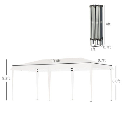 Outsunny Heavy Duty Pop Up Canopy with Sturdy Frame, UV Fighting Roof, Carry Bag for Patio, Backyard, Beach, Garden