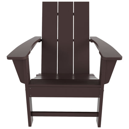 Polytrends Shoreside Modern Eco-Friendly All Weather Commercial-Residential Folding Adirondack Chair