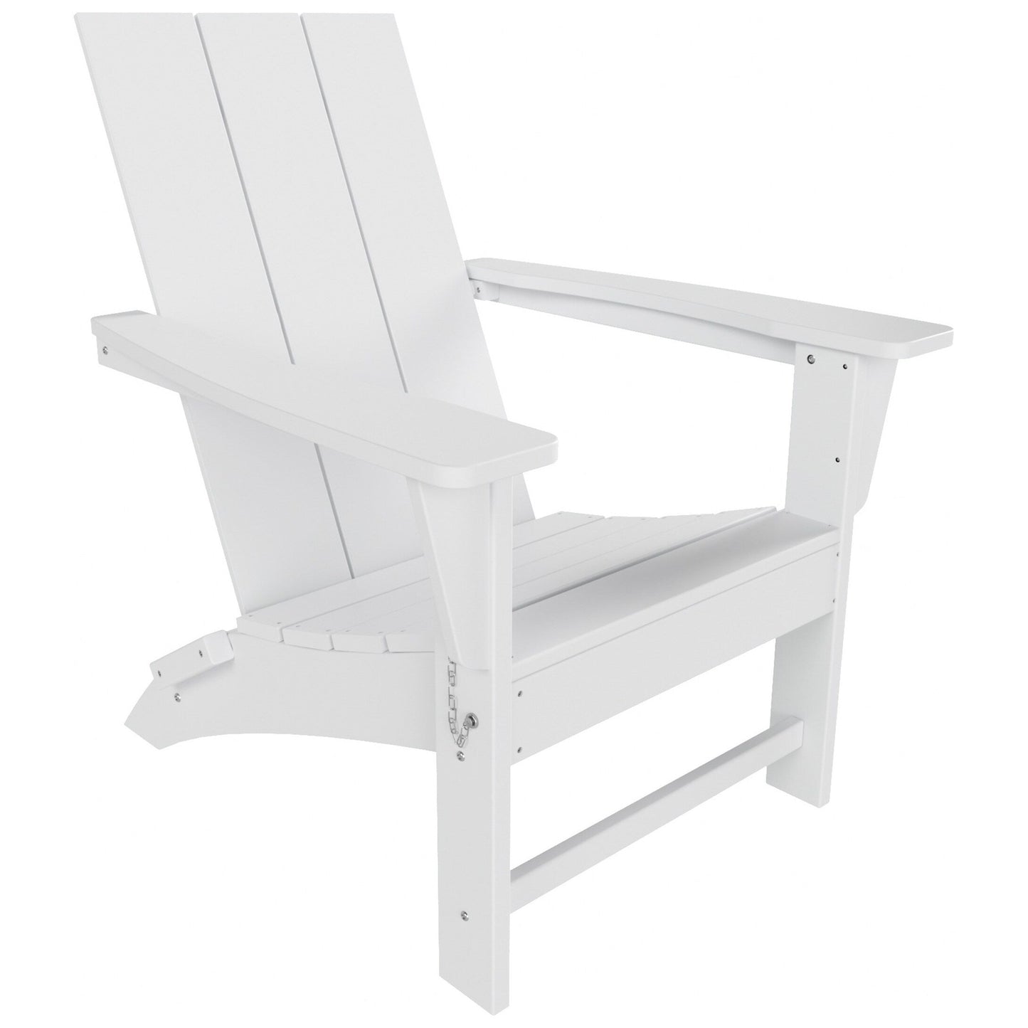 Polytrends Shoreside Modern Eco-Friendly All Weather Commercial-Residential Folding Adirondack Chair
