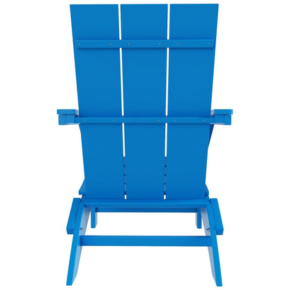 Polytrends Shoreside Modern Eco-Friendly All Weather Commercial-Residential Folding Adirondack Chair