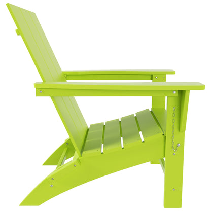 Polytrends Shoreside Modern Eco-Friendly All Weather Commercial-Residential Folding Adirondack Chair