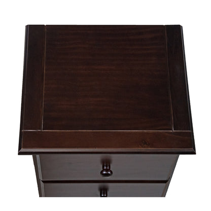 Palace Imports 100% Solid Wood 3-Drawer Nightstand with Metal or Wooden Knobs