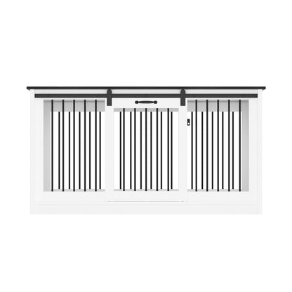 Pet Residence with Iron Tube Reinforcement Stylish & Sturdy Dog Crate