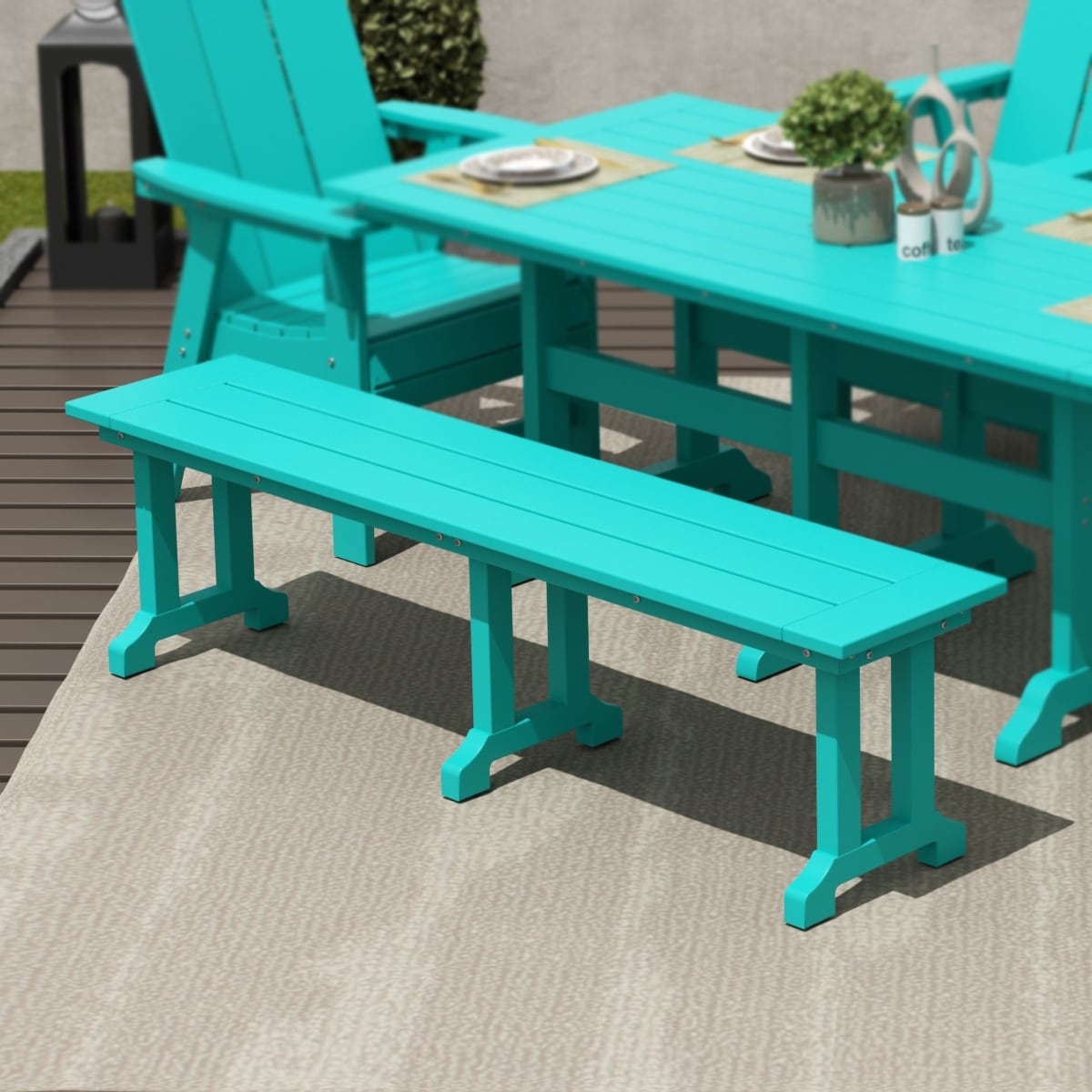 Polytrends Laguna Hdpe All Weather Outdoor Patio 65 Bench