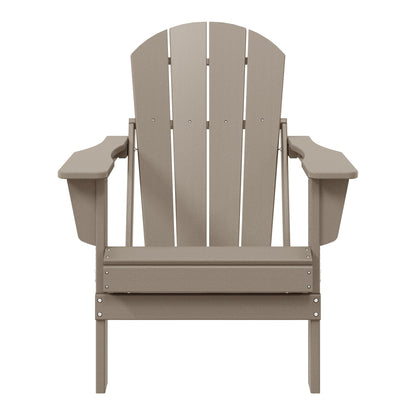 Polytrends Laguna Fade Resistant All Weather Outdoor Patio Folding Adirondack Chair