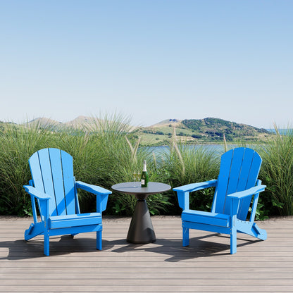 Polytrends Laguna Weather Resistant Outdoor Patio Folding Adirondack Chairs (Set of 2)