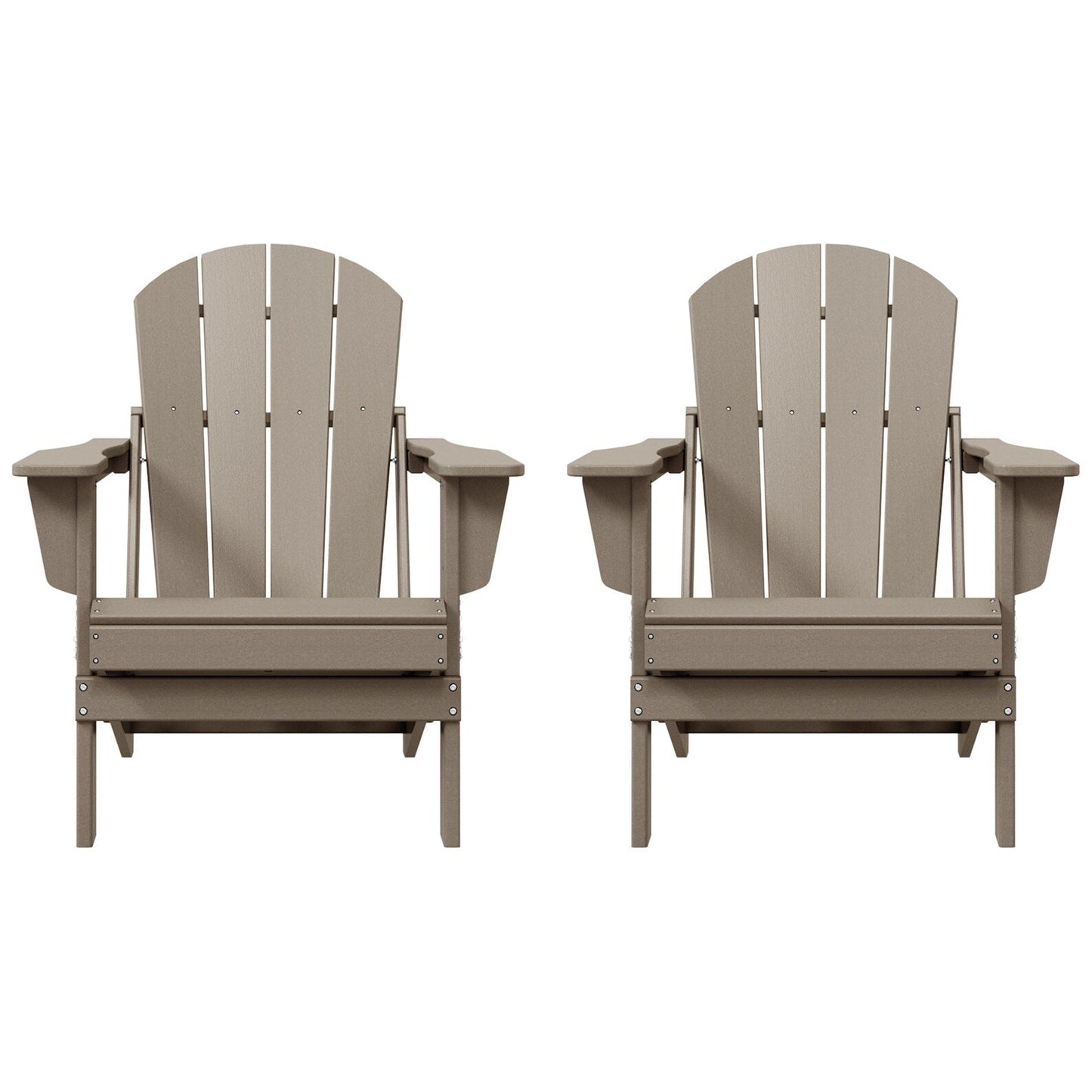 Polytrends Laguna Weather Resistant Outdoor Patio Folding Adirondack Chairs (Set of 2)