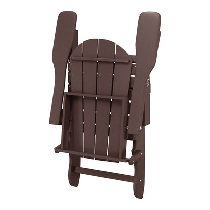 Polytrends Laguna Weather Resistant Outdoor Patio Folding Adirondack Chairs (Set of 4)
