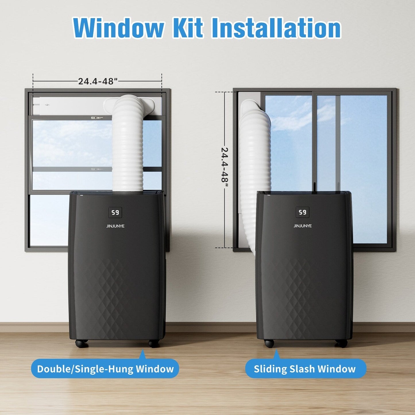 Portable Air Conditioner with Heater – 12000 BTU Cooling & 10000 BTU Heating for Rooms up to 700 Sq.Ft