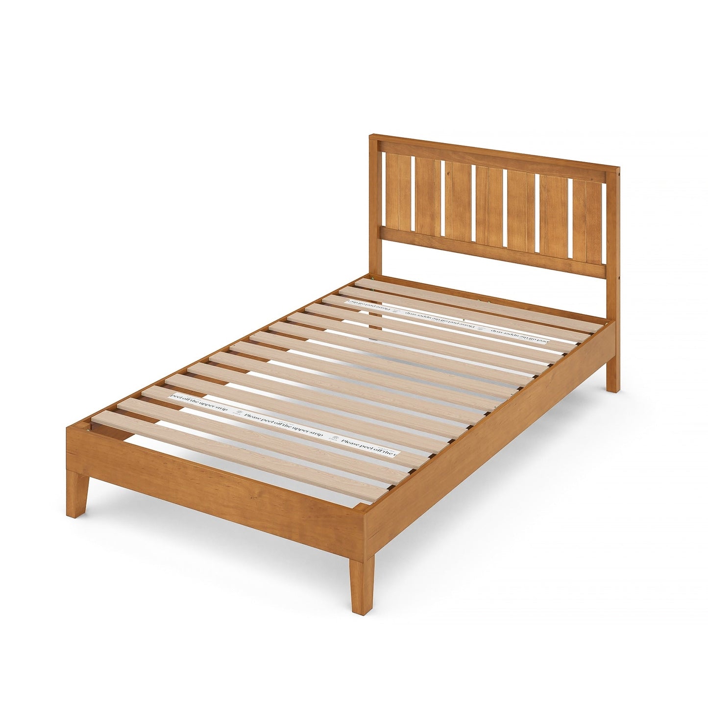Priage by ZINUS Rustic Pine Deluxe Wood Platform Bed Frame