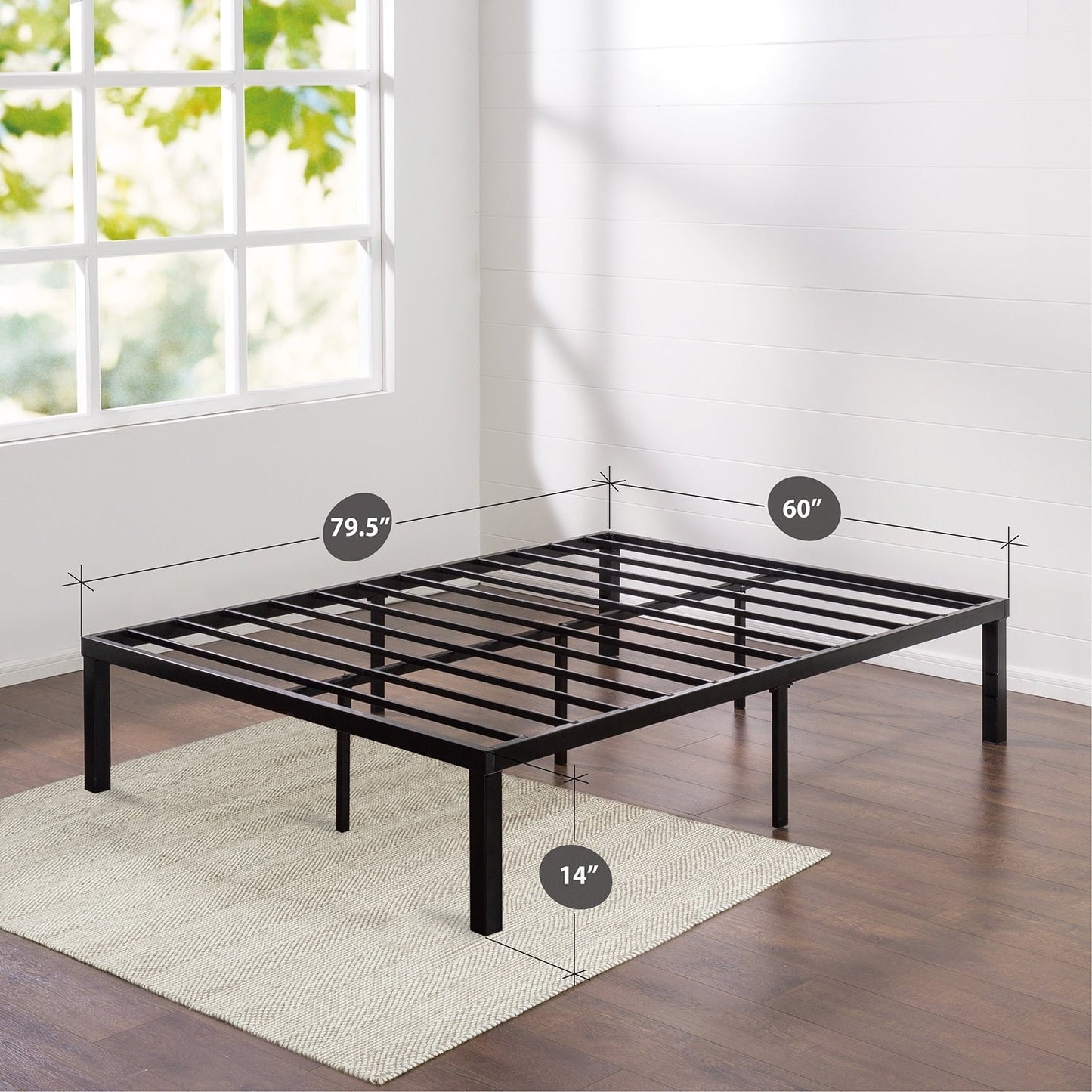 Priage by Zinus Quick Lock Metal Platform Bed Frame