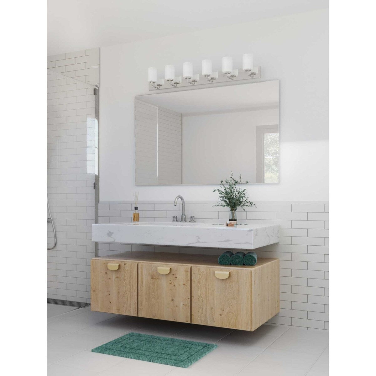 Progress Lighting P300421 Merry 6 Light 6 Wide Vanity Light