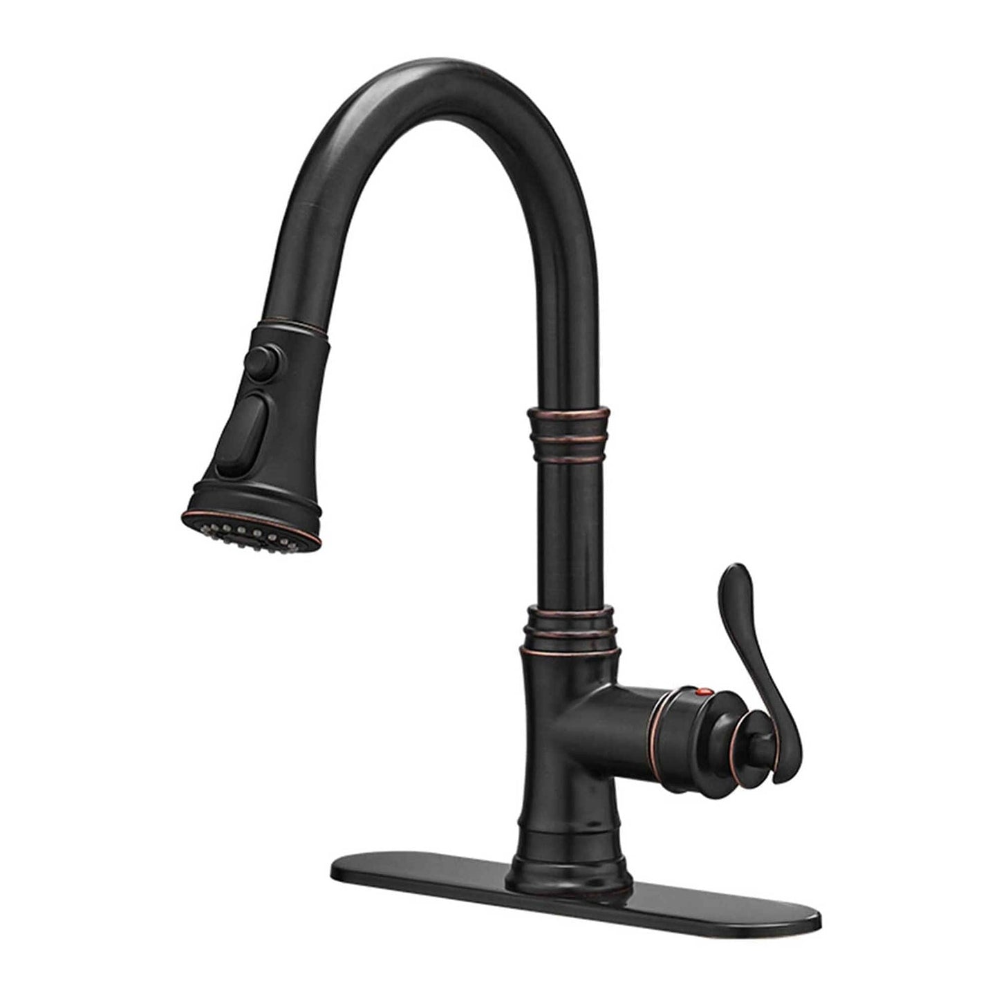 Pull Down Kitchen Faucet Single Handle Modern One Hole Kitchen Sink Faucets With Pull Down Sprayer Basin Tap With Deck Plate