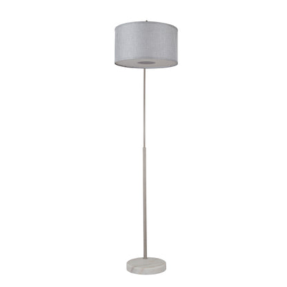 Q-Max 81 Steel Adjustable Arching Floor Lamp With Extra Large Shade and Marble Base