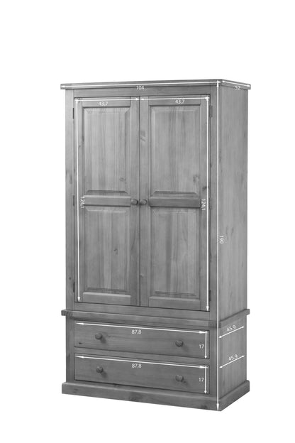 Armoire double Rutland avec tiroir