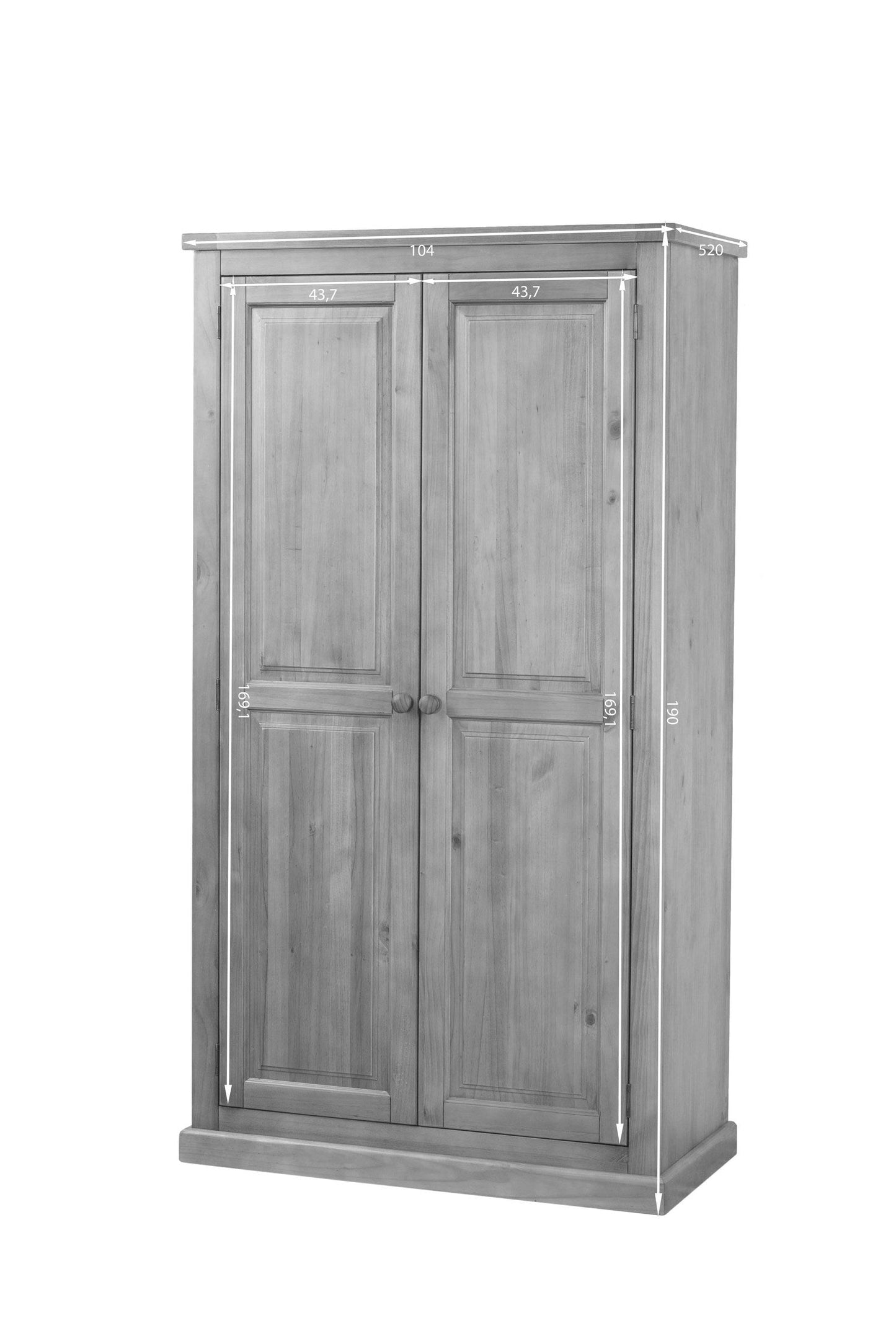 Armoire double Rutland entièrement suspendue