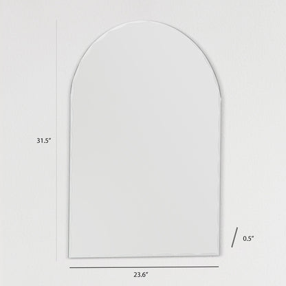 Rita Arch Modern Frameless Bathroom Vanity Mirror