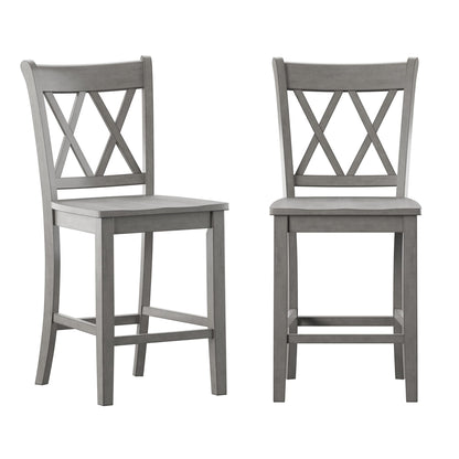 Ronda Double X-Back Counter Height Chairs (Set of 2)