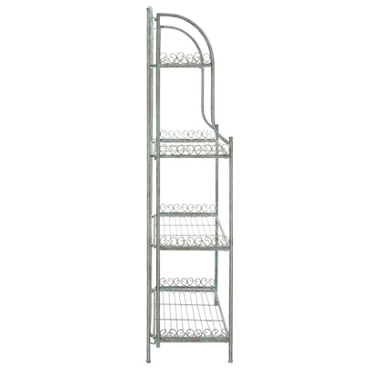 SAFAVIEH Bryn Victorian Wrought Iron 4-Tier Outdoor Bakers Rack - 25 In. W x 15 In. D x 63 In. H - 25W x 15D x 63H