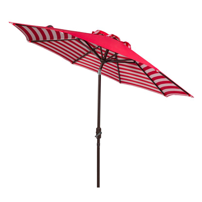 SAFAVIEH Hadire Inside Out Striped 9 Ft Crank Outdoor Umbrella