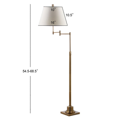 SAFAVIEH Lighting Tracee 60-inch Swivel Gold Floor Lamp - 16x16x54.5-68.5 - 16Wx16Dx69H