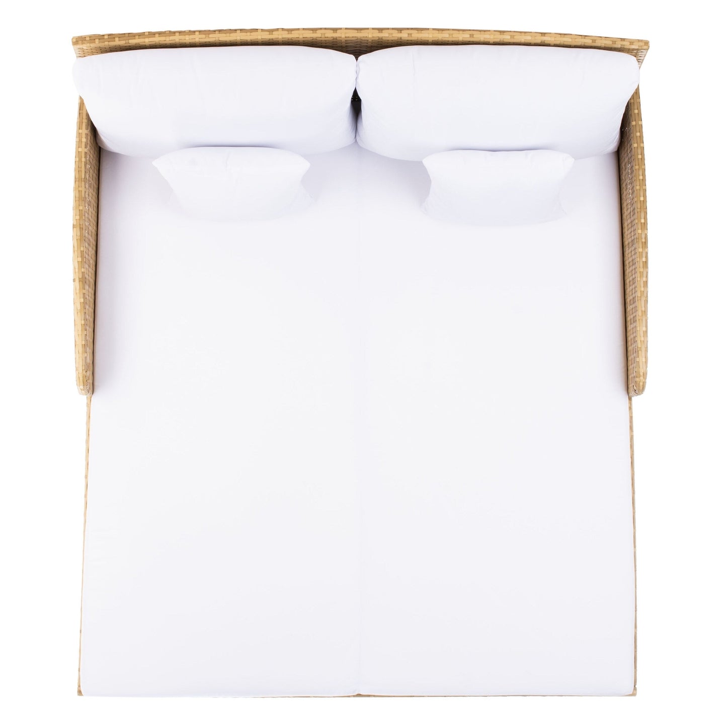 SAFAVIEH Outdoor Taniyah Wicker Daybed with Pillow & Cushions - 53W x 28D x 62H