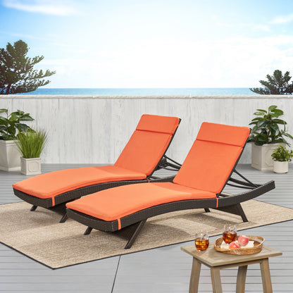 Salem Outdoor Cushion Set for Chaise Lounge - Cushions only (Set of 2) by Christopher Knight Home - 79.25L x 27.50W x 1.50H