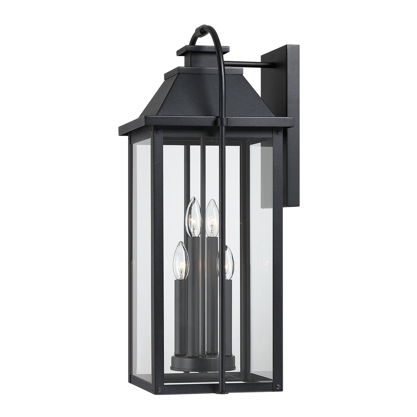 Brits Black Outdoor Wall Lantern Sconce Light
