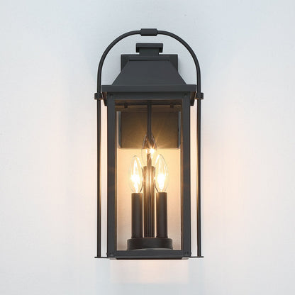 Brits Black Outdoor Wall Lantern Sconce Light