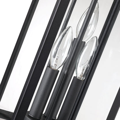 Brits Black Outdoor Wall Lantern Sconce Light